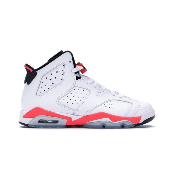 Jordan Air 6 Retro Lifestyle Sneakers BP Unisex Kids White 385666 Lace Up